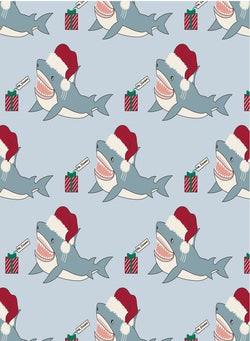 Kickee Pants Illusion Blue Holiday Sharks