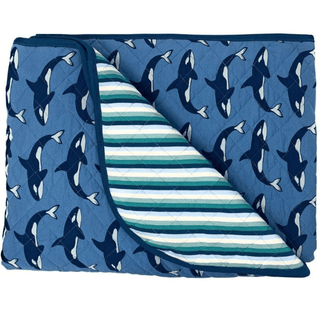 Kickee Pants Parisian Blue Orca - 15YA22 Collection | Baby Riddle