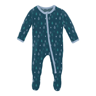 Kickee Pants Peacock Raindrops - 15YA22 Collection | Baby Riddle