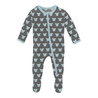 Kickee Pants Pewter Furry Friends | Baby Riddle