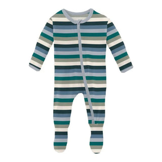 Kickee Pants Snowy Stripe | Baby Riddle