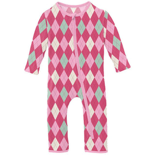 Kickee Pants Flamingo Argyle | Baby Riddle