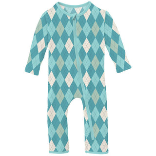 Kickee Pants Glacier Argyle | Baby Riddle