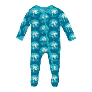 Kickee Pants Cerulean Blue Palm Tree Sun | Baby Riddle