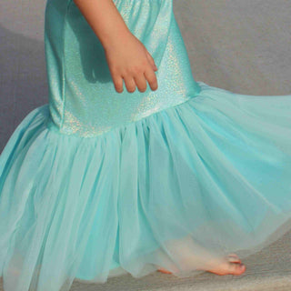 Mermaid Tail Skirt, Crown & Wand Set - Turquoise