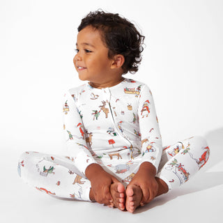 Bamboo Convertible Footie Romper - Santa's Workshop Bellabu Bear