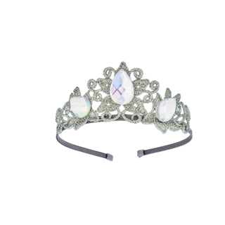 Raven Princess Crown and Wand Set - Silver & Ivory