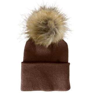 Baby's First Hat - Sandalwood Fur Pom