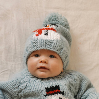 Frosty Snowman Surf Blue Beanie Hat Baby & Toddler Hats