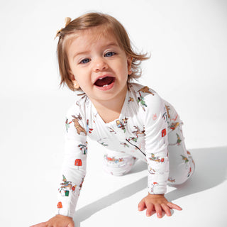 Bamboo Convertible Footie Romper - Santa's Workshop Baby & Toddler Sleepwear