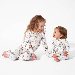 Bamboo Convertible Footie Romper - Santa's Workshop Baby & Toddler Sleepwear