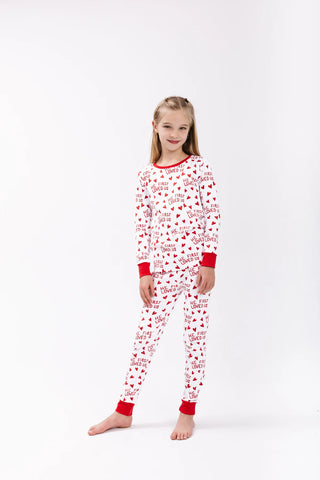 PJ Long Sleeve Set Cotton - Red He First Loved Us