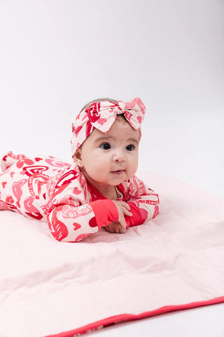 Bamboo PJ Footed Onesie - Pink John 3:16 Pink