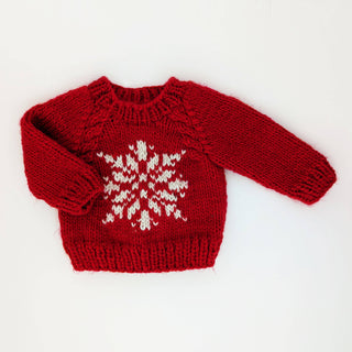 Snowflake Red Crew Neck Sweater Baby & Toddler Outerwear