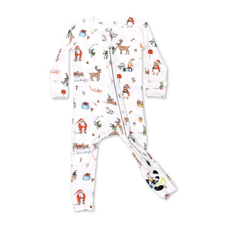 Bamboo Convertible Footie Romper - Santa's Workshop Bellabu Bear