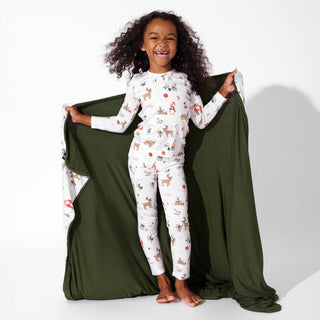 Bamboo Long Sleeve Pajama Set - Santa's Workshop Bellabu Bear