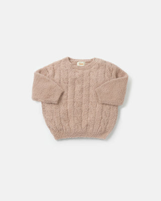 Boxy Cable Sweater - Fuzzy comfywear Baby & Toddler Outerwear