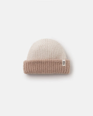 2-Tone Ribbed Beanie - Fuzzy Baby & Toddler Hats 7AMEnfant