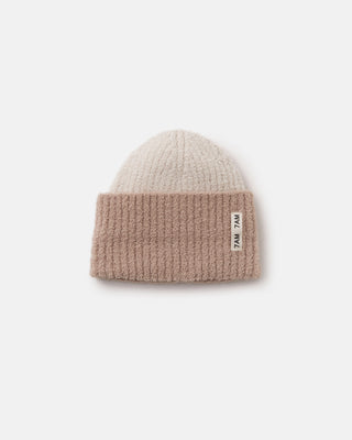 2-Tone Ribbed Beanie - Fuzzy Baby & Toddler Hats 7AMEnfant