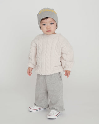 Boxy Cable Sweater - Fuzzy comfywear 7AMEnfant