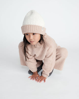 2-Tone Ribbed Beanie - Fuzzy Baby & Toddler Hats 7AMEnfant