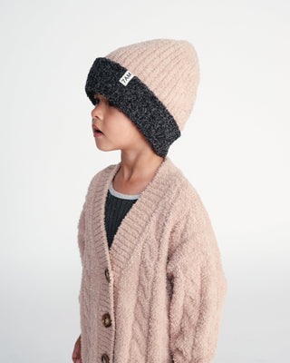 2-Tone Ribbed Beanie - Fuzzy Baby & Toddler Hats 7AMEnfant