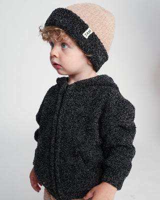 2-Tone Ribbed Beanie - Fuzzy Baby & Toddler Hats 7AMEnfant