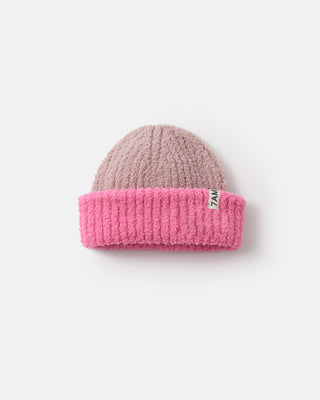 2-Tone Ribbed Beanie - Fuzzy Baby & Toddler Hats 7AMEnfant