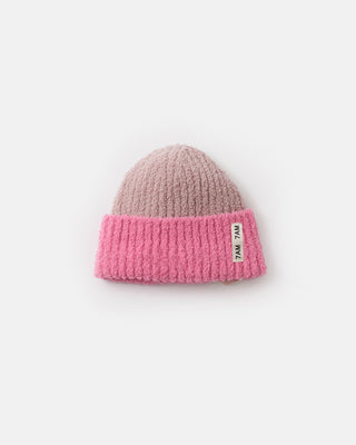 2-Tone Ribbed Beanie - Fuzzy Baby & Toddler Hats 7AMEnfant