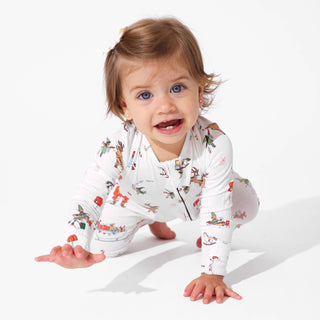 Bamboo Convertible Footie Romper - Santa's Workshop Baby & Toddler Sleepwear