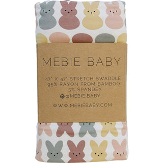 Bamboo Stretch Swaddle Dusty - Rose Bunny