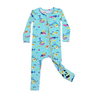 Bamboo Convertible Footie Romper - Baby Shark Baby & Toddler Sleepwear