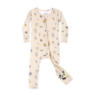 Bamboo Convertible Footie Romper - Football Baby & Toddler Sleepwear