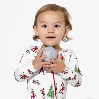 Bamboo Convertible Footie Romper - The Elf on the Shelf Baby & Toddler Sleepwear