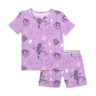 Bellabu Bear Girl's Short Sleeve Pajama Set with Shorts, Purple - IF Movie | Cozy Sleepies provide warmth and snugness for better sleep.