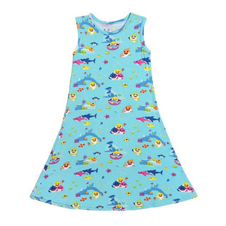 Girl's Bamboo Sleeveless Dress - Baby Shark Bellabu Bear