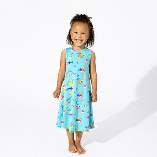 Girl's Bamboo Sleeveless Dress - Baby Shark Bellabu Bear