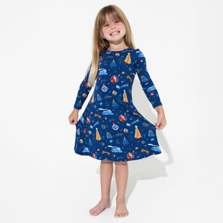 Bamboo Long Sleeve Dress - The Polar Express Baby & Toddler Dresses