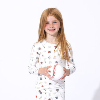 Bamboo Long Sleeve Pajama Set - Baseball Baby & Toddler Sleepwear