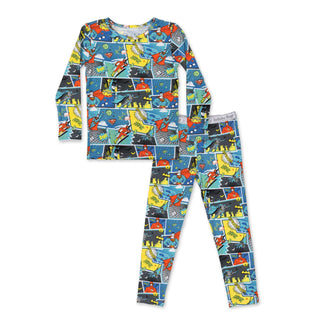 Bellabu Bear Long Sleeve Pajama Set - Justice League Heroes