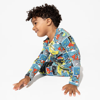 Bellabu Bear Long Sleeve Pajama Set - Justice League Heroes