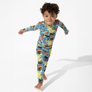 Bellabu Bear Long Sleeve Pajama Set - Justice League Heroes