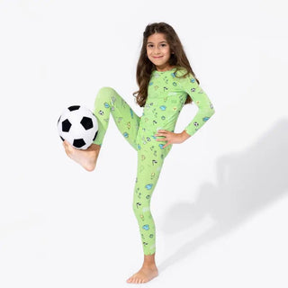 Bamboo Long Sleeve Pajama Set - Soccer Baby & Toddler Sleepwear