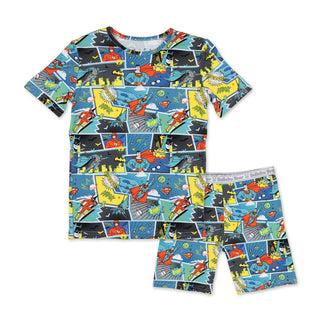 Bamboo Short Sleeve Pajama Set with Shorts - Justice League Heroes Baby & Toddler Sleepwear