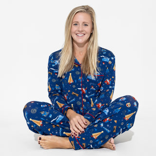 Women's Bamboo Long Sleeve Pajama Set - The Polar Express Pajamas