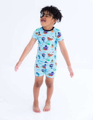 Birdie Bean Boy's Short Sleeve Pajama Set with Shorts - Cooper (Pirates)