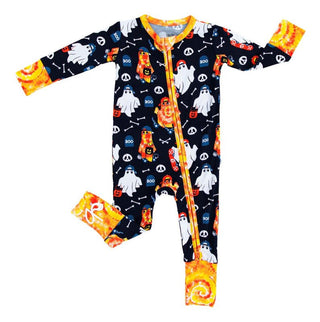 Bamboo Convertible Footie Romper - Austin (Ghosts) Baby & Toddler Sleepwear