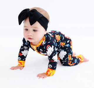 Bamboo Convertible Footie Romper - Austin (Ghosts) Baby & Toddler Sleepwear