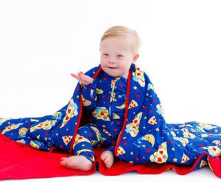 Birdie Bean Convertible Footie Romper - Care Bears Bedtime Pizza