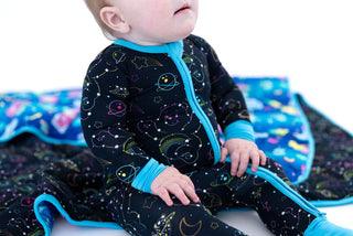 Bamboo Convertible Footie Romper - Care Bears Cosmic Constellations (Space) Baby & Toddler Sleepwear